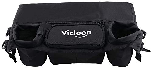 Vicloon Stroller Organizer – Cup Holder & Bag, Universal, Black