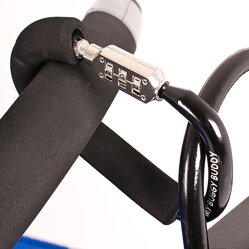 My Buggy Buddy 2-in-1 Stroller Lock & Clip – Combination Lock, Black