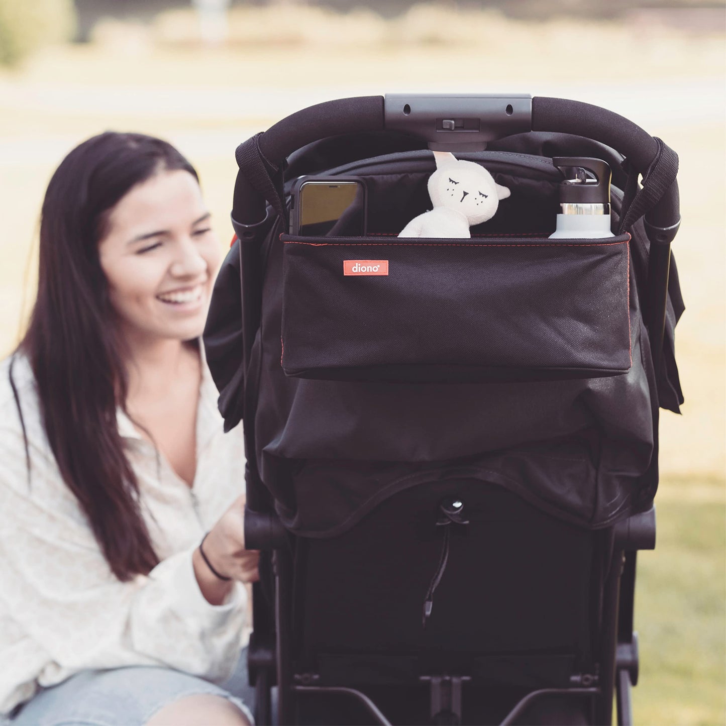Diono Buggy Buddy Stroller Organizer with Cup Holders – Black