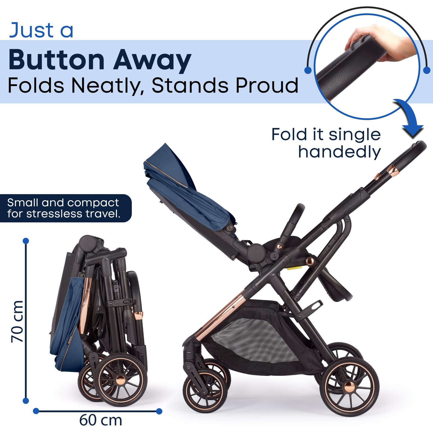 Lejoux+ Baby Pushchair (Blue)