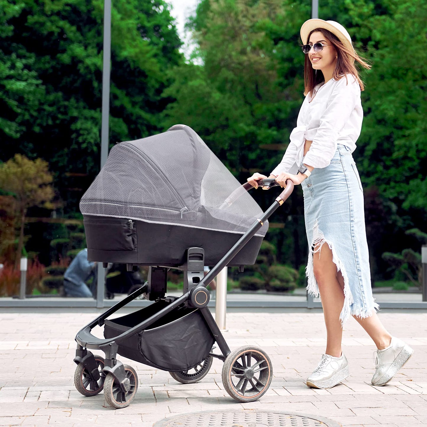 LEMESO Stroller Insect Net – Universal, Mosquito Net, White