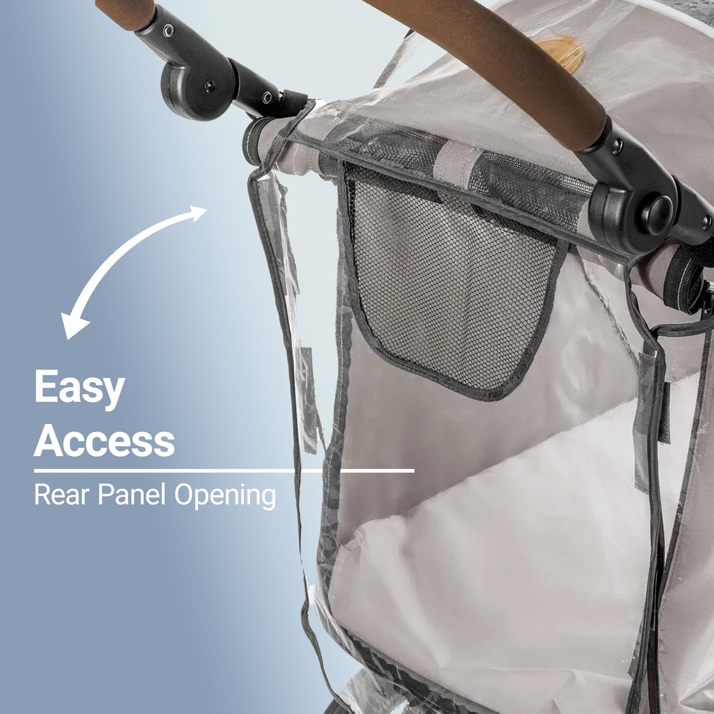 Rain Cover for Dog Stroller – Medium & Large, Window & Ventilation