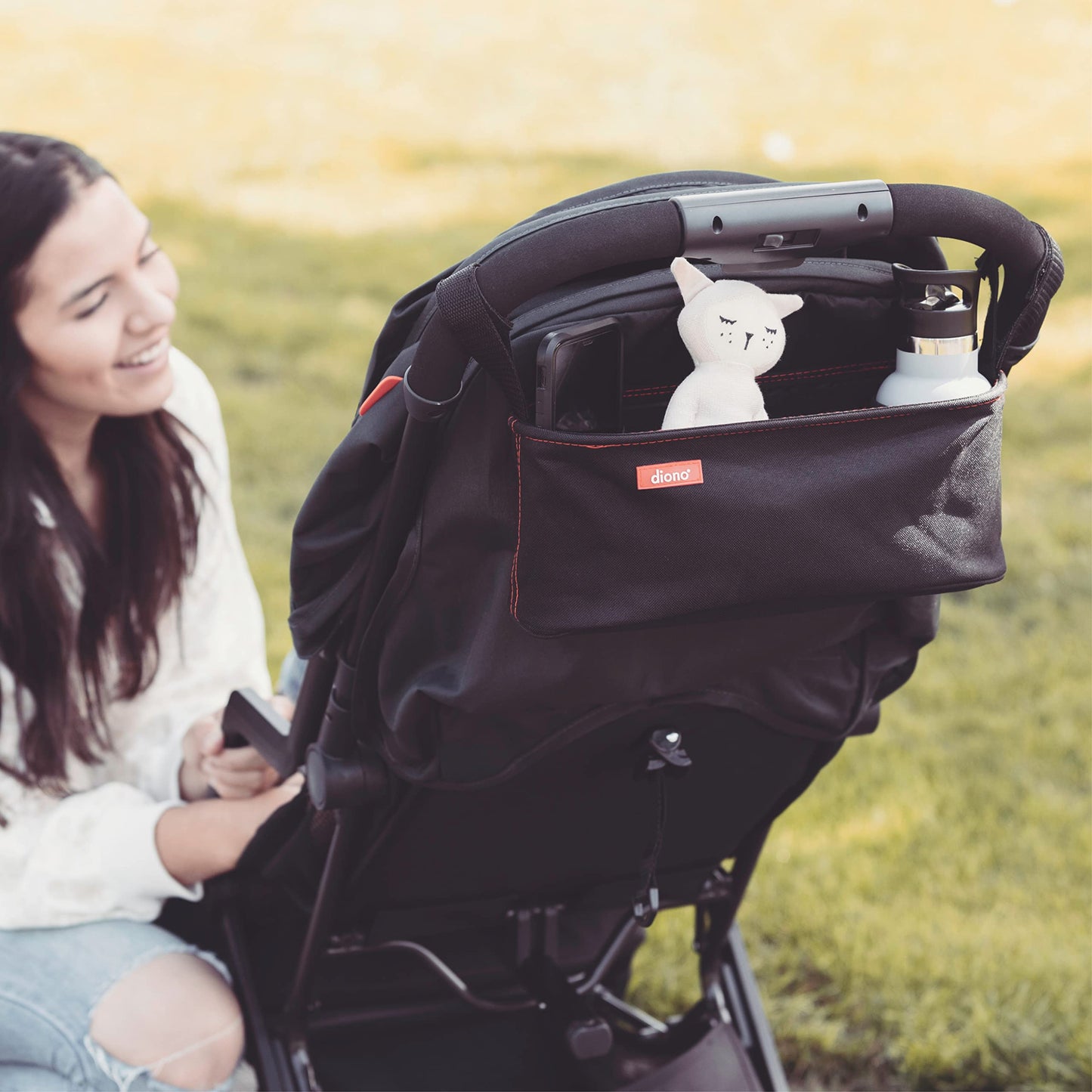 Diono Buggy Buddy Stroller Organizer with Cup Holders – Black