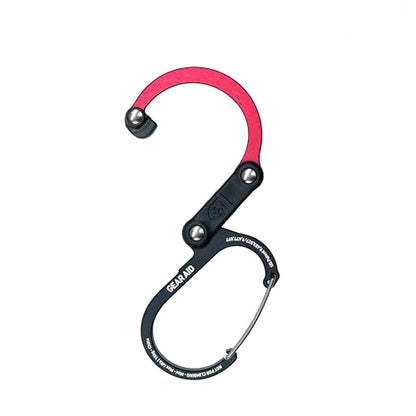 GEAR AID HEROCLIP Mini Carabiner Clip & Hook – Multifunctional, Black