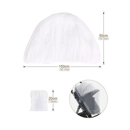 LEMESO Stroller Insect Net – Universal, Mosquito Net, White