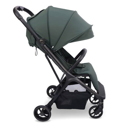 My Babiie MBX7 Autofold Stroller – from Birth to 4 Years (22kg), Foldable & Compact, Lightweight, Travel Buggy for Toddlers, Pushchair Includes Rain Cover - Forest Green
