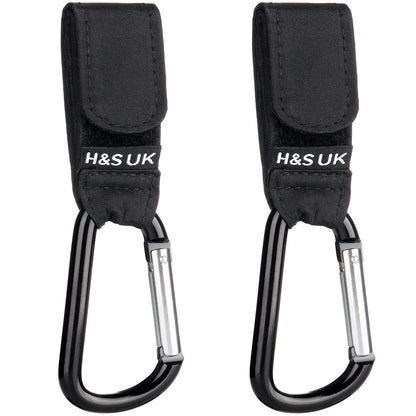 H&S 2-Pack Stroller Clips & Hooks – For Buggy & Stroller, Universal
