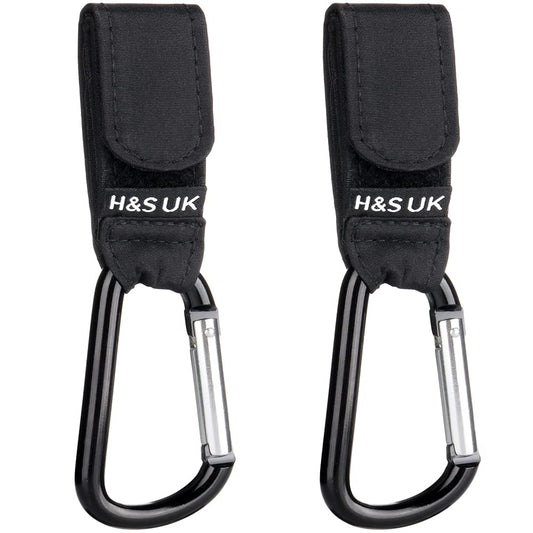 H&S 2-Pack Stroller Clips & Hooks – For Buggy & Stroller, Universal