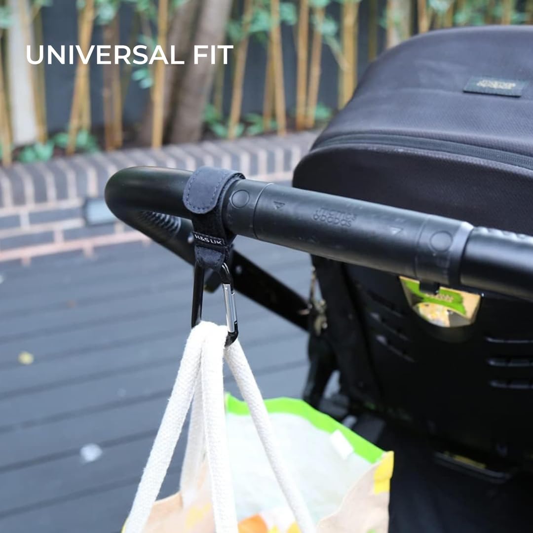 H&S 2-Pack Stroller Clips & Hooks – For Buggy & Stroller, Universal
