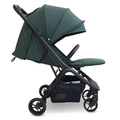 My Babiie MBX7 Autofold Stroller – from Birth to 4 Years (22kg), Foldable & Compact, Lightweight, Travel Buggy for Toddlers, Pushchair Includes Rain Cover - Forest Green