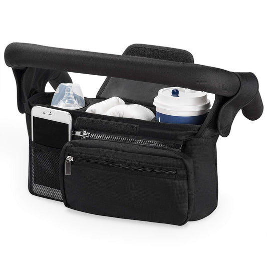 Momcozy Stroller Organizer – 3 Cup Holders & Bag, Adjustable