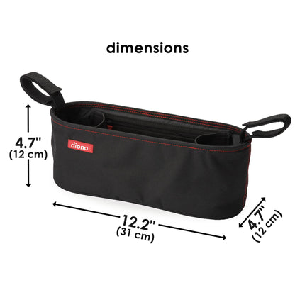Diono Buggy Buddy Stroller Organizer with Cup Holders – Black