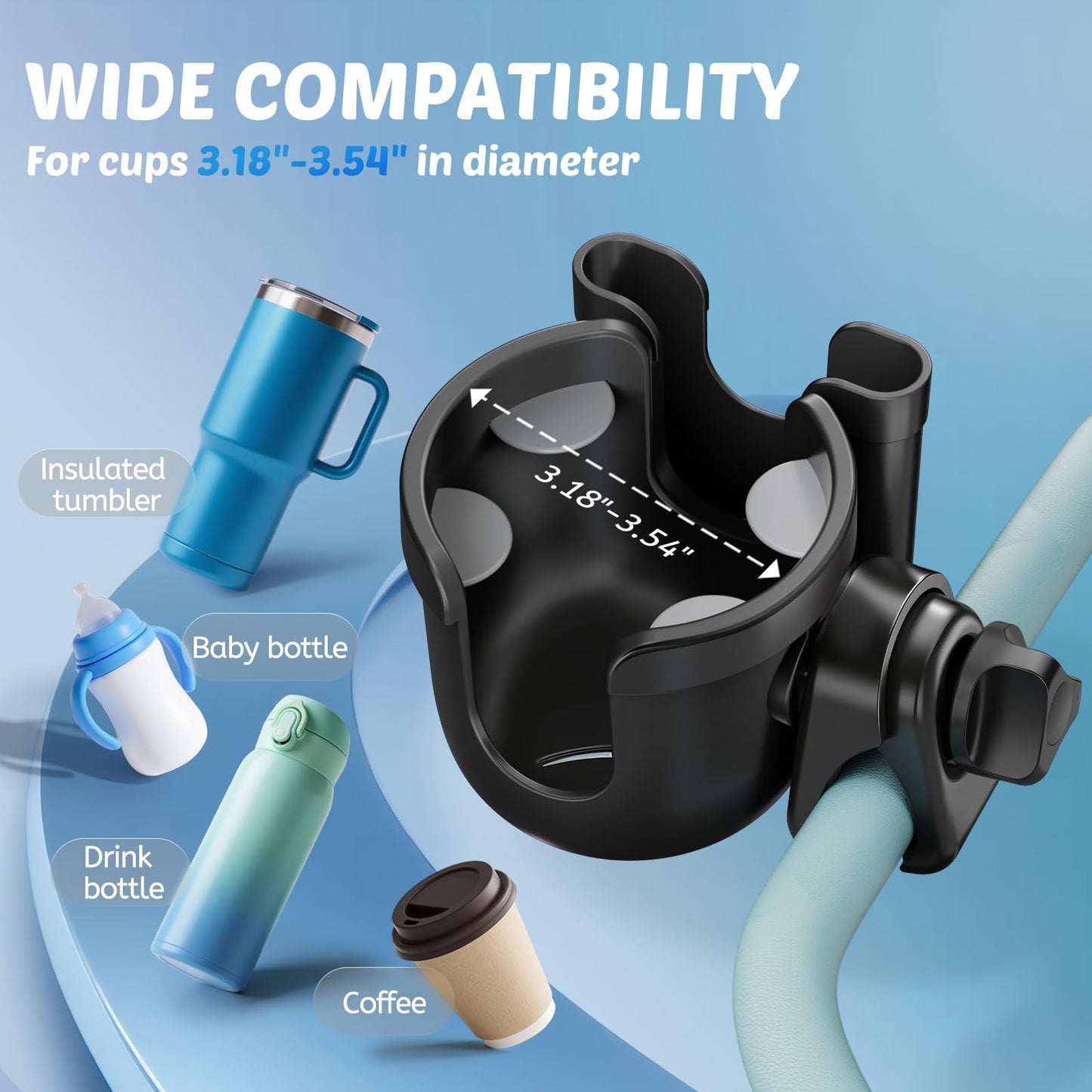 Guiseapue Stroller Cup & Phone Holder – Universal, Portable