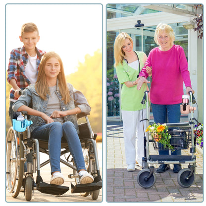 Suranew Stroller Cup Holder with Phone & Bottle Compartment – Universal