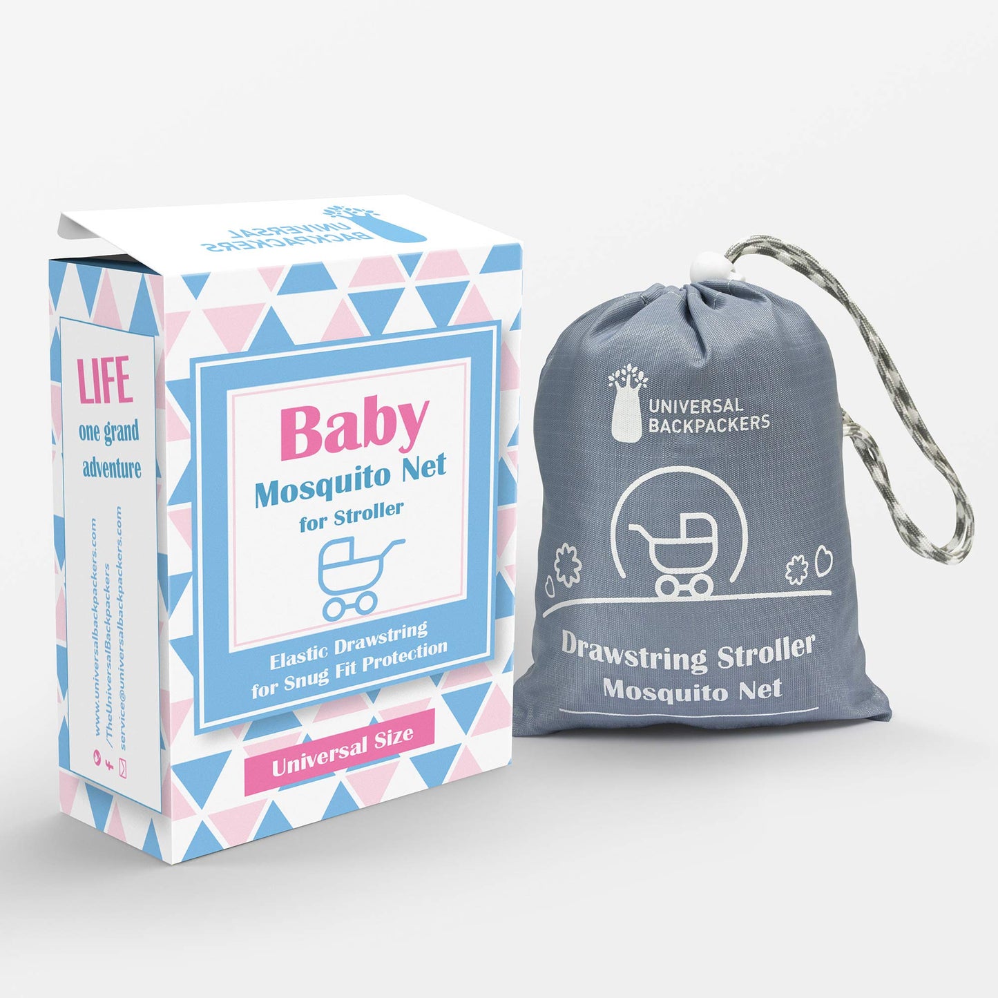 LEMESO Mosquito Net for Strollers & Cribs – Universal, White