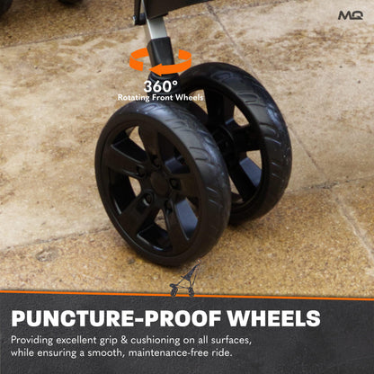 MobiQuip XL Disability Pushchair, Blue - Special Needs Stroller for Older Children up to 50kg - Lightweight Folding Aluminium Frame - Adjustable Footplate & 5-Point Harness - Smooth & Portable