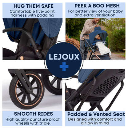 Lejoux+ Baby Pushchair (Blue)