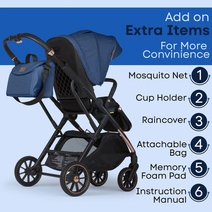 Lejoux+ Baby Pushchair (Blue)