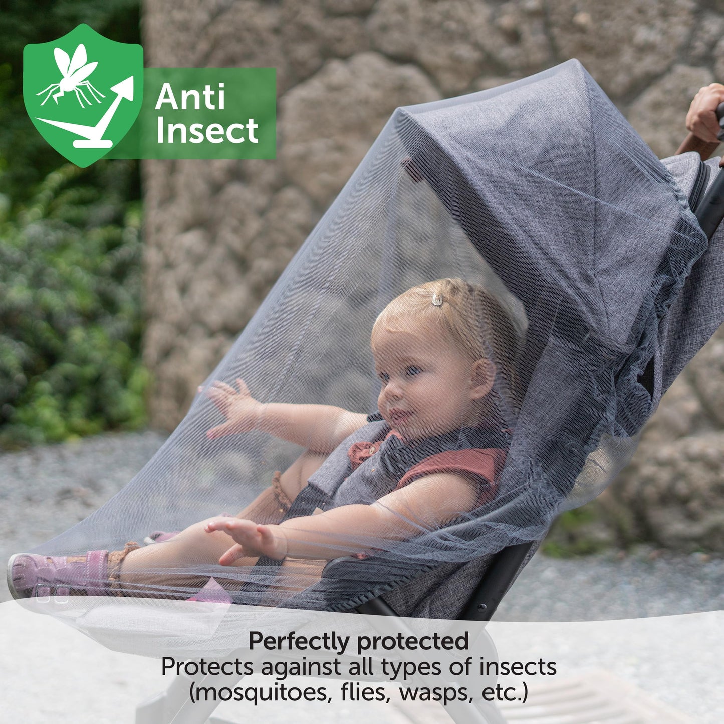 Zamboo Mosquito Net for Strollers & Travel Cribs – Universal, Gray